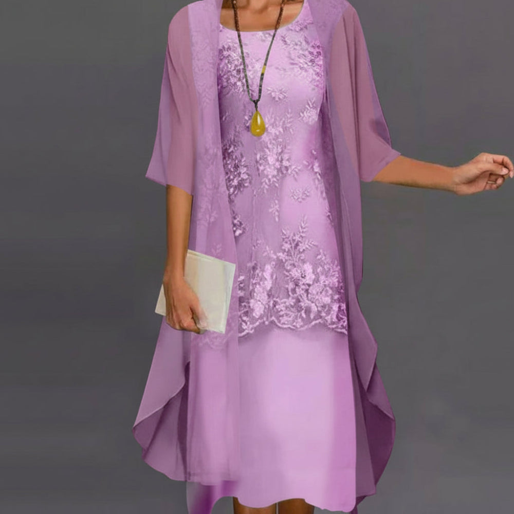 Jolvin - Élégante robe chiffon deux pièces