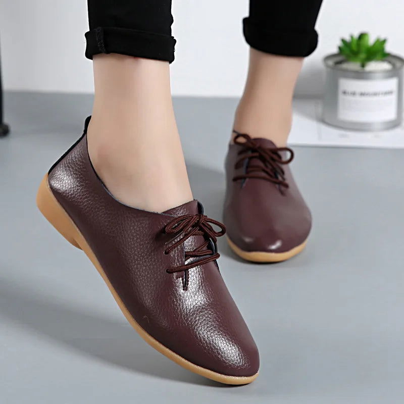 Héritage - Mocassins Derbies Femme en Cuir
