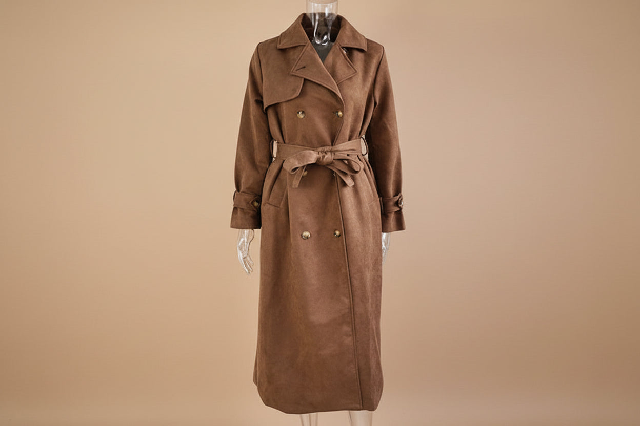 Blanche™ – Trench-coat élégant à col montant