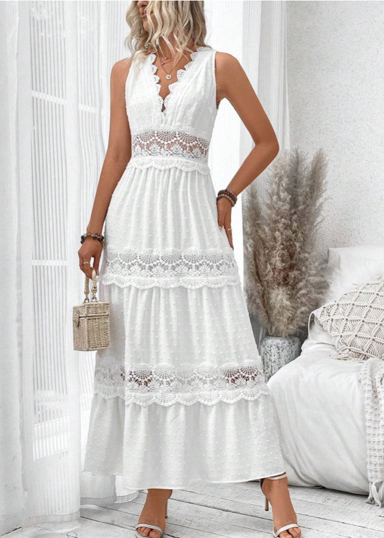 Robe Bohème - Longue Blanche en Dentelle