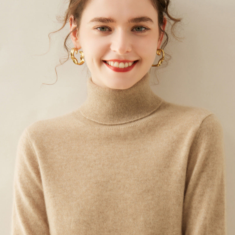 Pull en cachemire tricoté à col en v