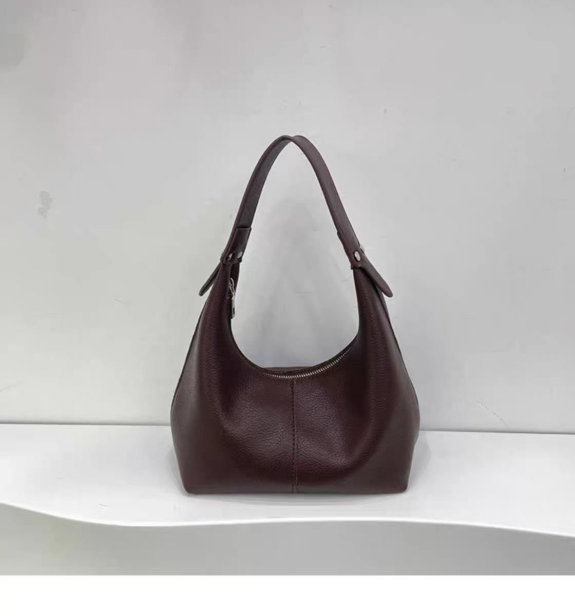 Anelyss™ | Chic Organic - Sac drapé en cuir de veau