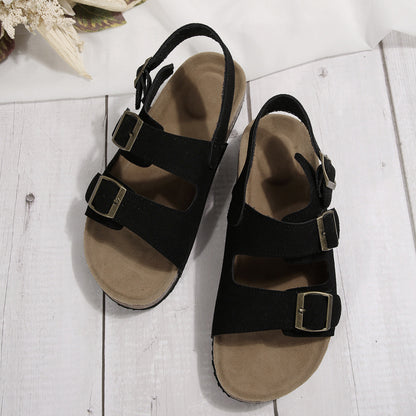 Cork Beach Sandals Korean Style Women's Sandals