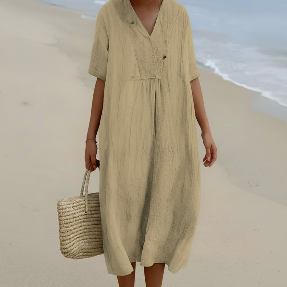 Juliette - Robe d'été fluide à col en V pour femmes