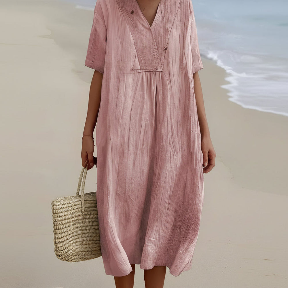 Juliette - Robe d'été fluide à col en V pour femmes