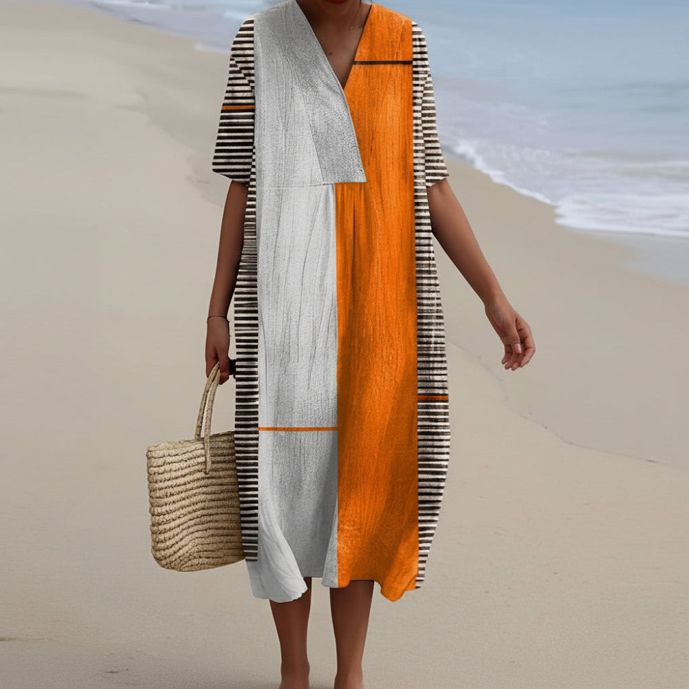Juliette - Robe d'été fluide à col en V pour femmes