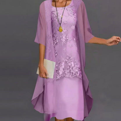 Jolvin  - Élégante robe chiffon deux pièces