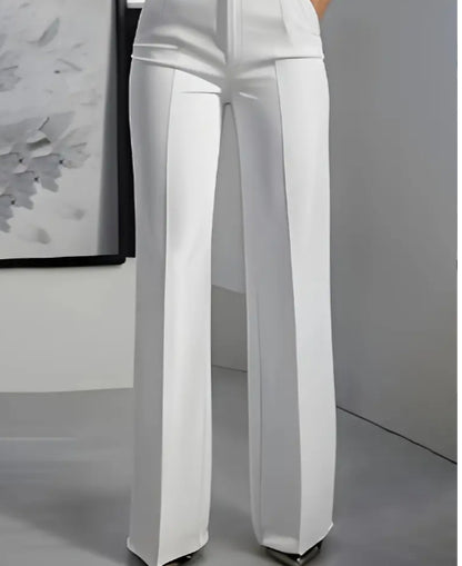 Lina - Pantalon minimaliste blanc