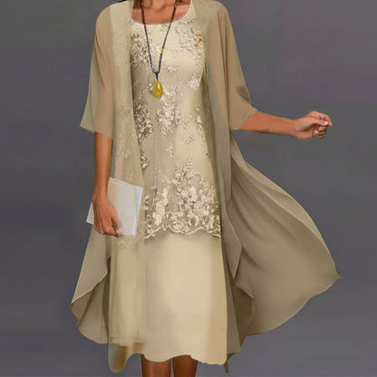 Jolvin  - Élégante robe chiffon deux pièces