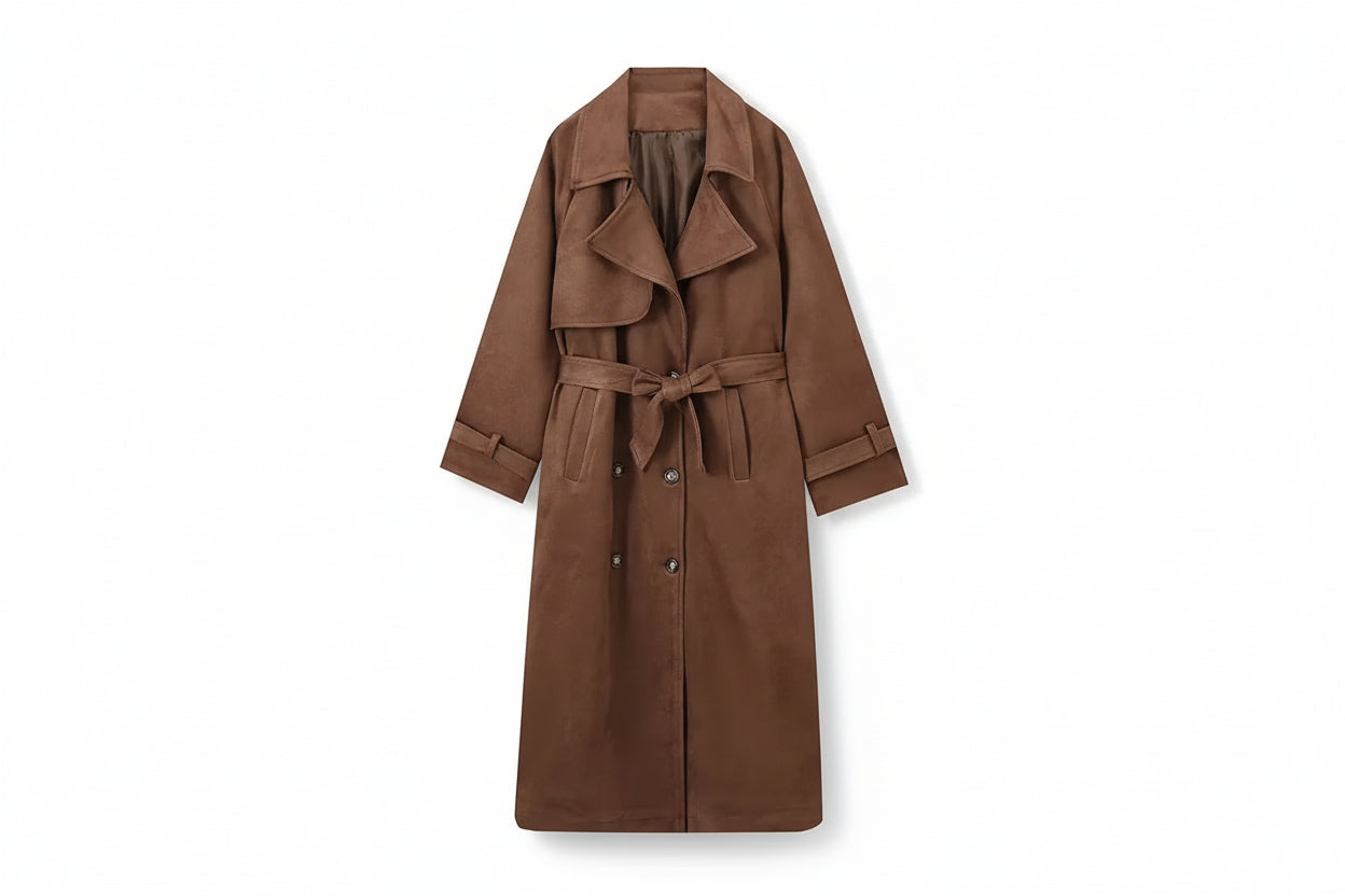 Blanche™ – Trench-coat élégant à col montant