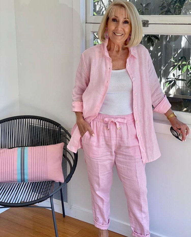 Marielle™ – Ensemble Chemise & Pantalon Élégant et Polyvalent