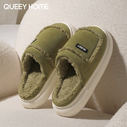 Women's Warm Non-slip Suede Cotton Slippers