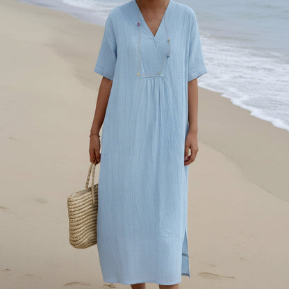 Juliette - Robe d'été fluide à col en V pour femmes