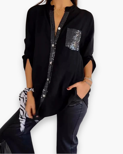 Top long à sequins | Look glamour