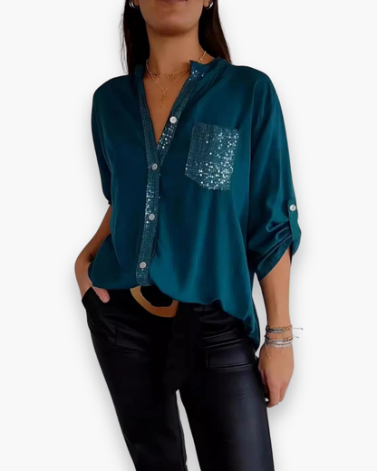 Top long à sequins | Look glamour