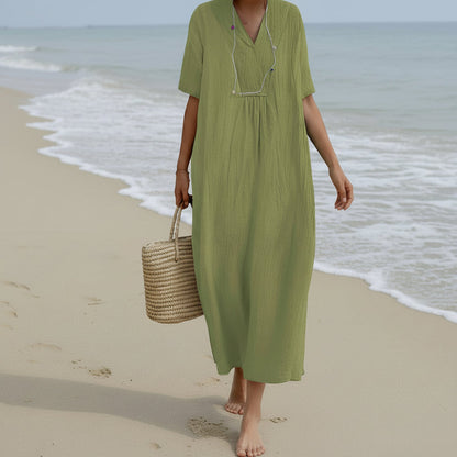 Juliette - Robe d'été fluide à col en V pour femmes