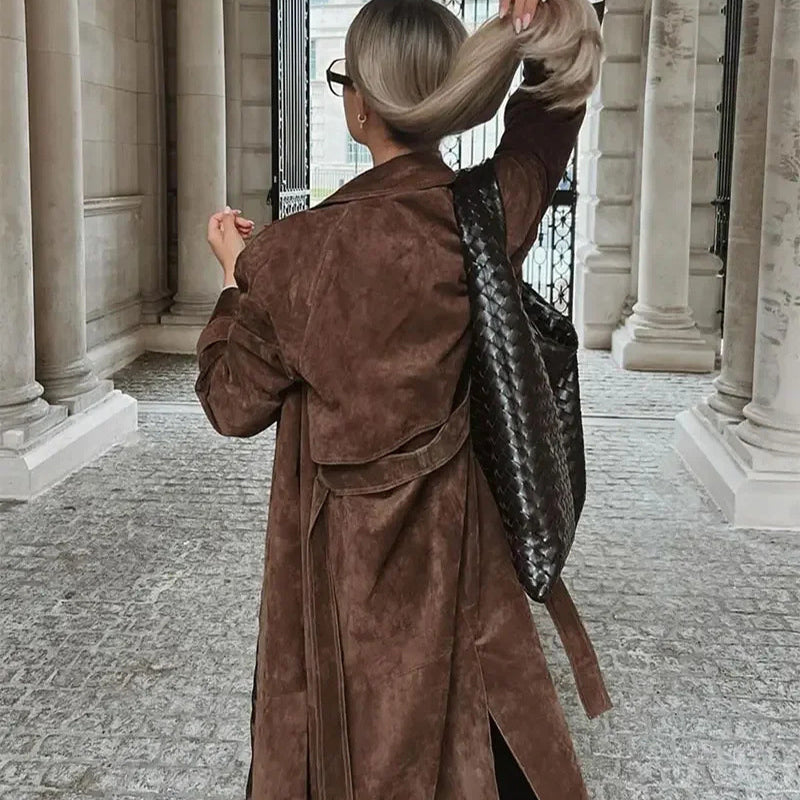 Blanche™ – Trench-coat élégant à col montant
