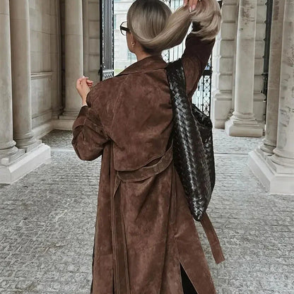 Blanche™ – Trench-coat élégant à col montant