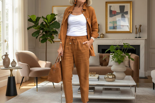 Marielle™ – Ensemble Chemise & Pantalon Élégant et Polyvalent