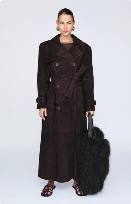 Blanche™ – Trench-coat élégant à col montant