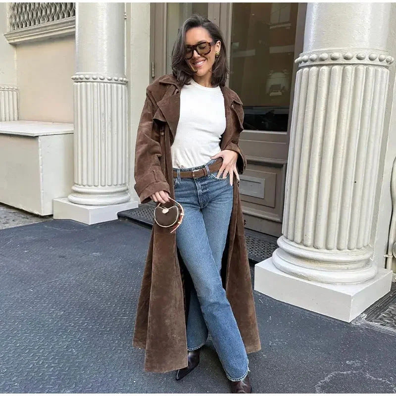 Blanche™ – Trench-coat élégant à col montant