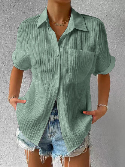 Éléonore - Col chemise boutonné décontracté