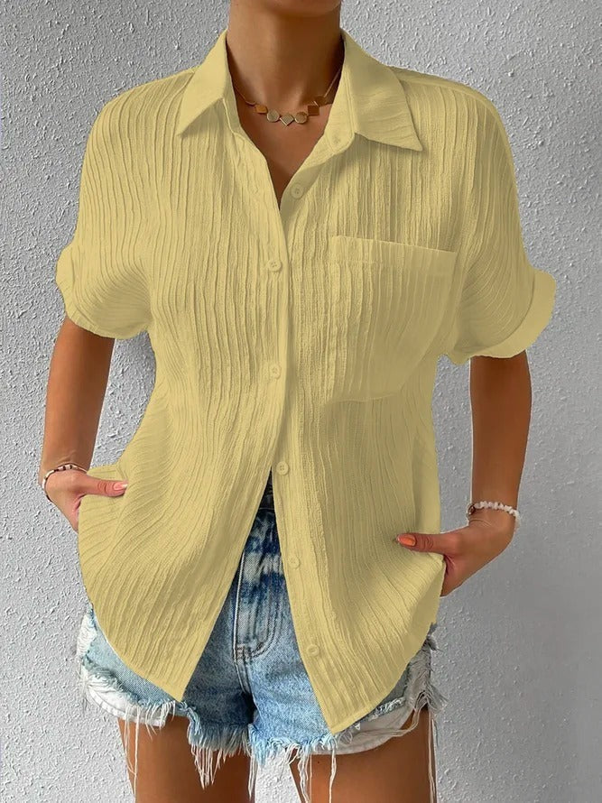 Éléonore - Col chemise boutonné décontracté