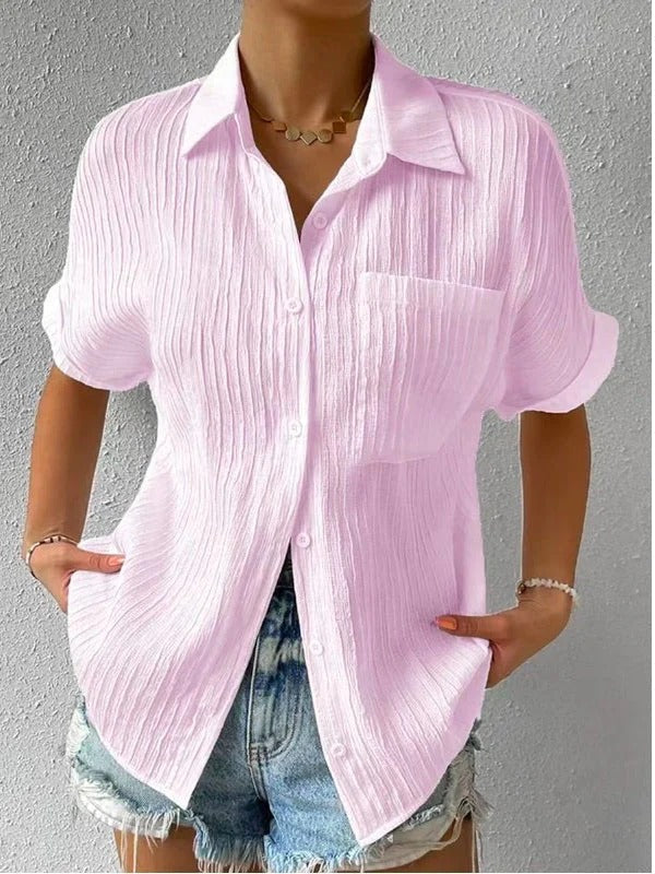 Éléonore - Col chemise boutonné décontracté