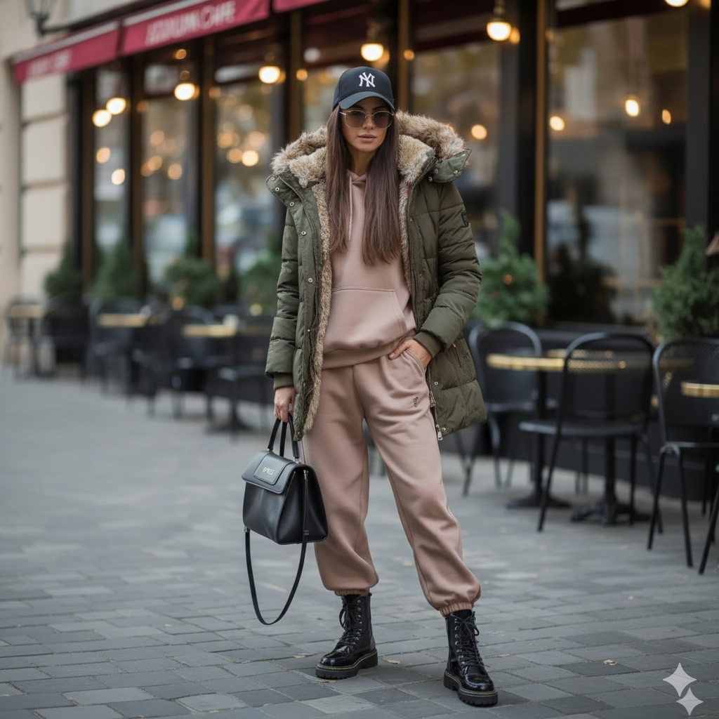Ghizla™ – Manteau Chaud avec Doublure en Fourrure