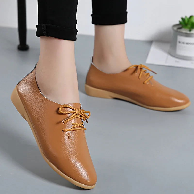 Héritage - Mocassins Derbies Femme en Cuir