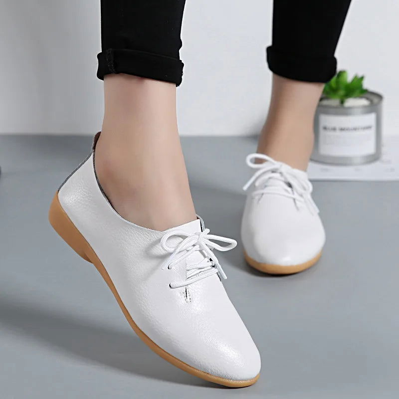 Héritage - Mocassins Derbies Femme en Cuir