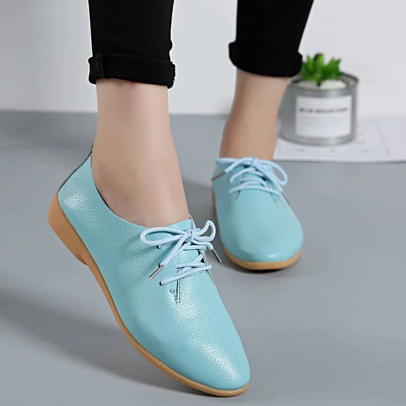 Héritage - Mocassins Derbies Femme en Cuir