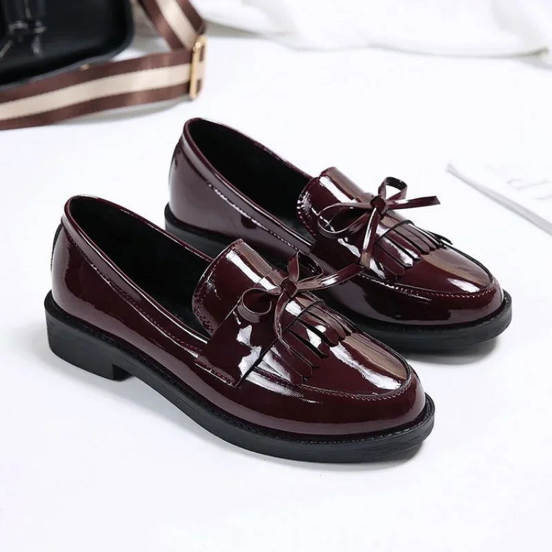 Brise - Mocassins Vernis avec Franges