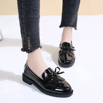 Brise - Mocassins Vernis avec Franges