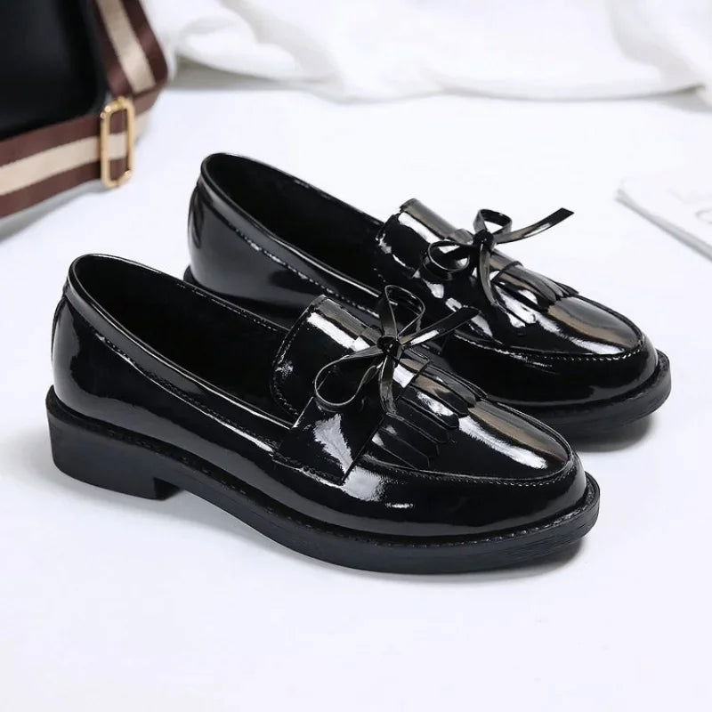 Brise - Mocassins Vernis avec Franges