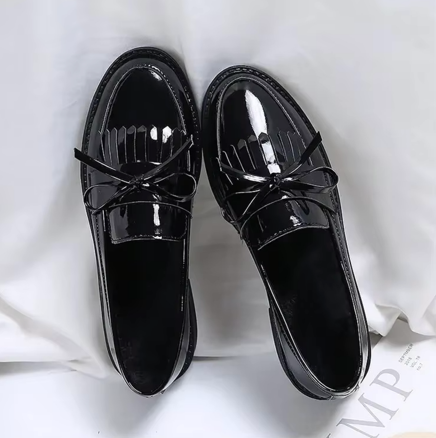 Brise - Mocassins Vernis avec Franges