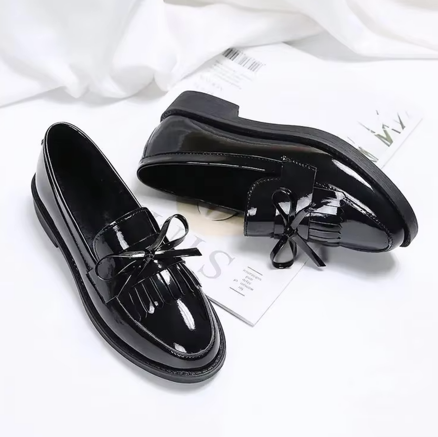 Brise - Mocassins Vernis avec Franges