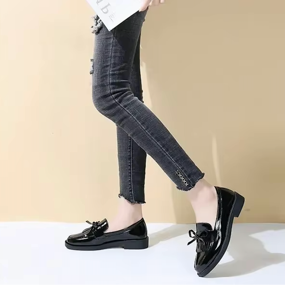Brise - Mocassins Vernis avec Franges