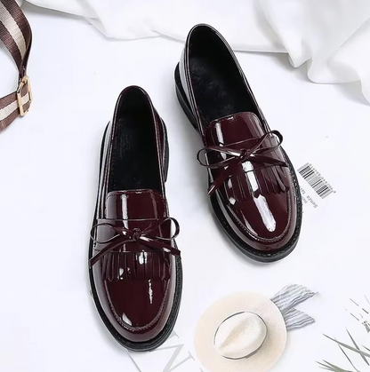 Brise - Mocassins Vernis avec Franges