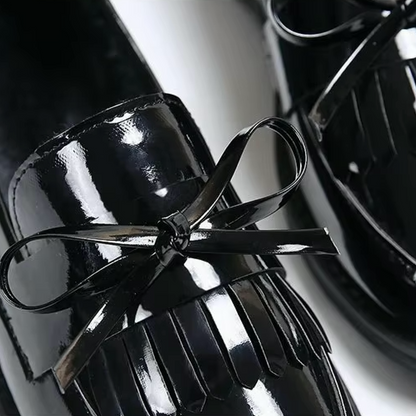 Brise - Mocassins Vernis avec Franges