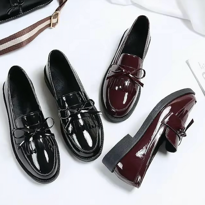 Brise - Mocassins Vernis avec Franges