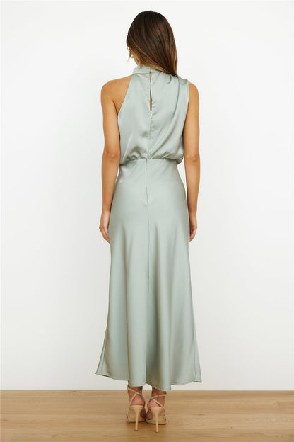 Elianna – Robe midi élégante à encolure asymétrique