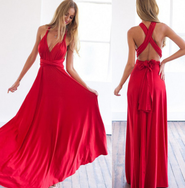Léa - Robe multi-positions port variées
