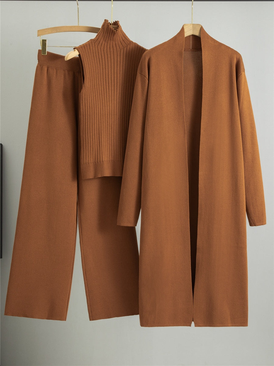 Caliane™ | Ensemble 3 Pièces avec Cardigan Long