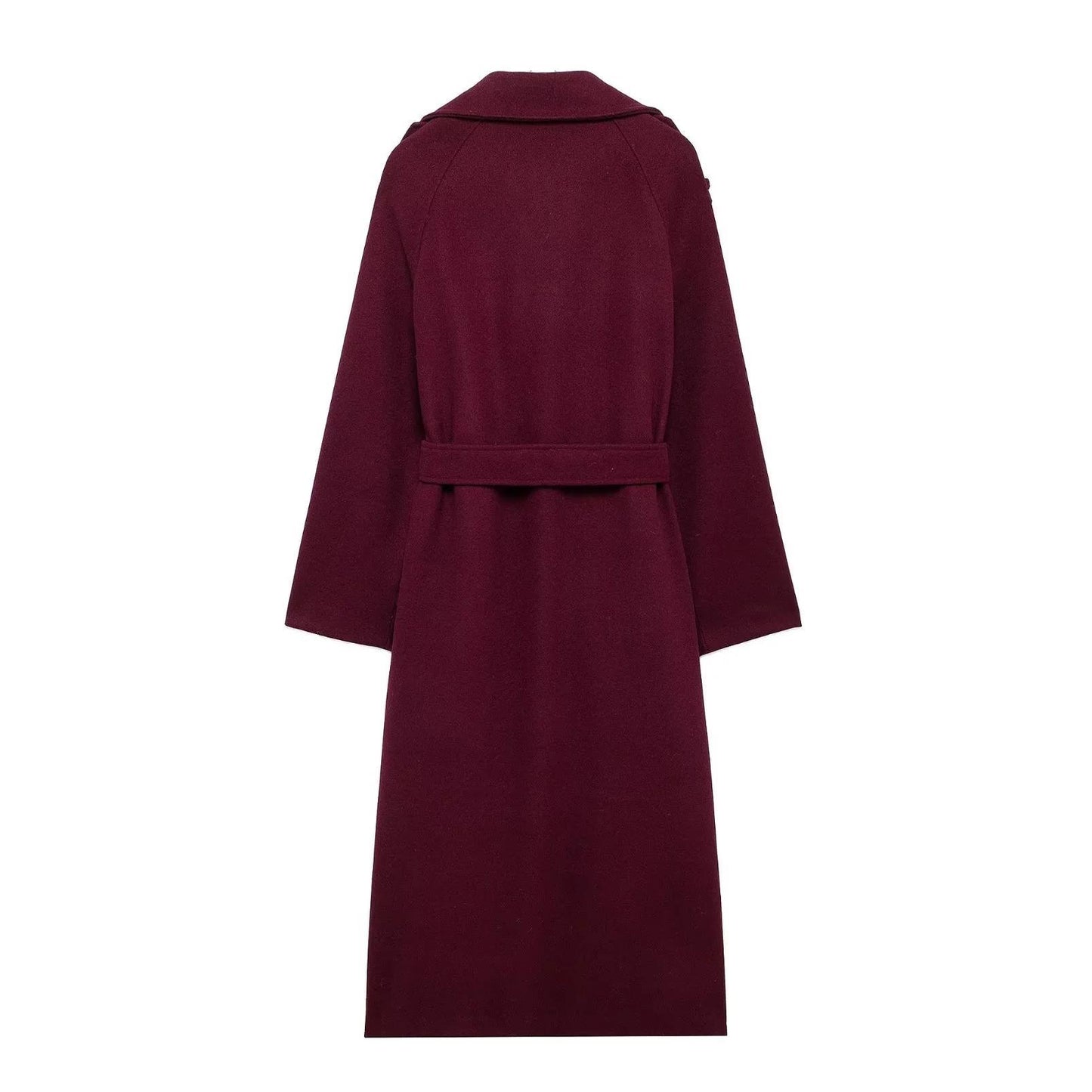 MARWA – Manteau classique élégant rouge bordeau