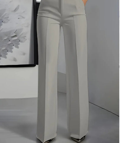 Lina - Pantalon minimaliste blanc