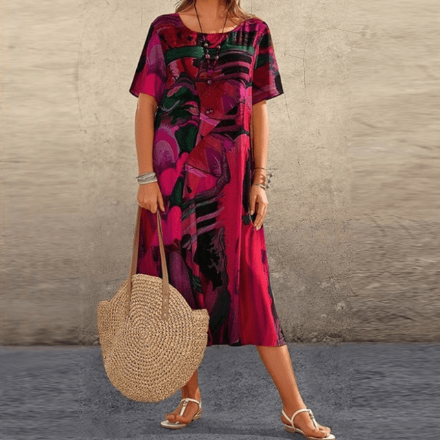 Elizabeth – Robe élégante avec motifs floraux