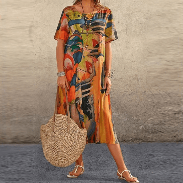 Elizabeth – Robe élégante avec motifs floraux