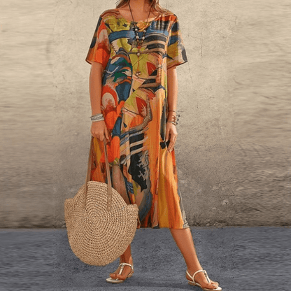 Elizabeth – Robe élégante avec motifs floraux