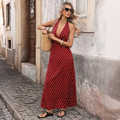 Aura - Robe cover up longue col plongeant